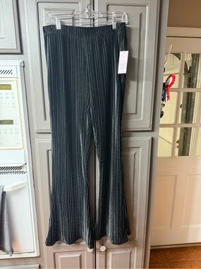 Wild Fable NWT Black Vertical Striped Flared Pants “Velvet”